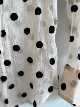 Calliope Silk Polkadot Shirt - Size 8