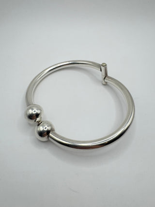 Vintage MEXICO Hinged Silver Bangle 29 grams