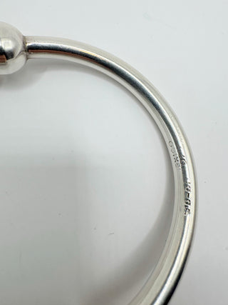Vintage MEXICO Hinged Silver Bangle 29 grams