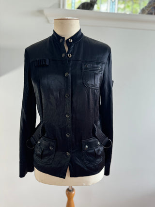 Lisa Ho Satin Belted Jacket - Size 8