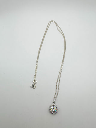Sterling Silver Chain with CZ Pendant