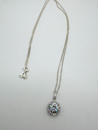 Sterling Silver Chain with CZ Pendant