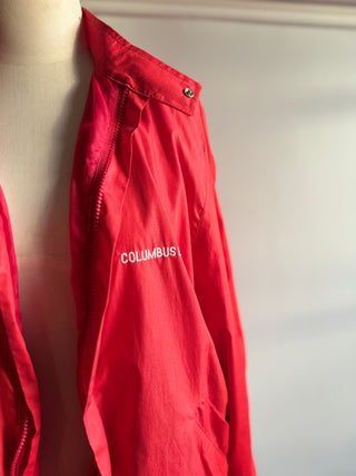 Red Lightweight Winter Jacket - Columbus Line embroiled on Front - Size 10-14 Unisex