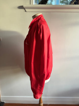Red Lightweight Winter Jacket - Columbus Line embroiled on Front - Size 10-14 Unisex