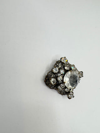 Early Century Brooch Clear Cyrstal