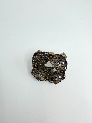 Early Century Brooch Clear Cyrstal
