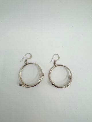 Silver Spiral Hoops earrings