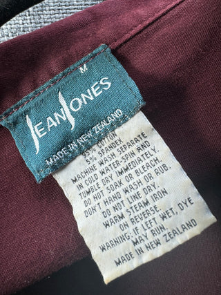 Vintage Jean Jones Burgundy Denim Shirt