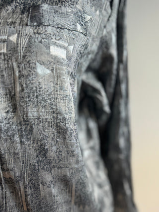 Shiny Metallic Crazy Patterned 90s Shirt