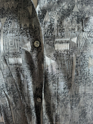 Shiny Metallic Crazy Patterned 90s Shirt