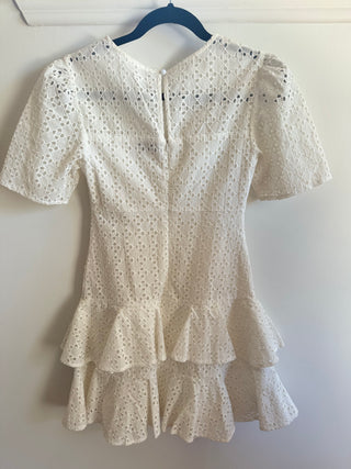 Broderie Anglaise - Eyelet Fabric Dress - XS