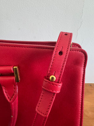 Yves Saint Laurent Y line Red Leather Calfskin Cabas Handbag