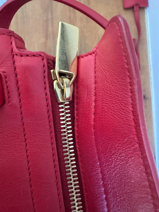 Yves Saint Laurent Y line Red Leather Calfskin Cabas Handbag