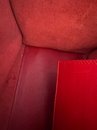 Yves Saint Laurent Y line Red Leather Calfskin Cabas Handbag