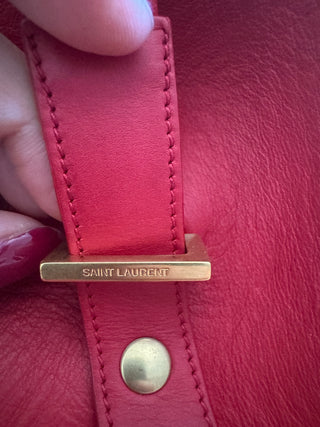 Yves Saint Laurent Y line Red Leather Calfskin Cabas Handbag