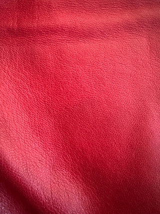 Vintage Saben Red Cross Body Bag w Brass Studs