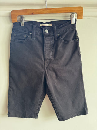 Black Levi "Wedgie Skinny" Shorts - Size 26