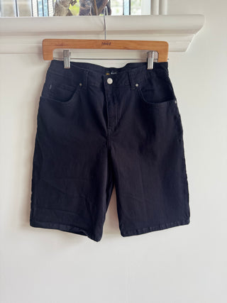 Lee Black Denim Shorts - Relaxed Fit Size 8-10