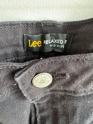 Lee Black Denim Shorts - Relaxed Fit Size 8-10