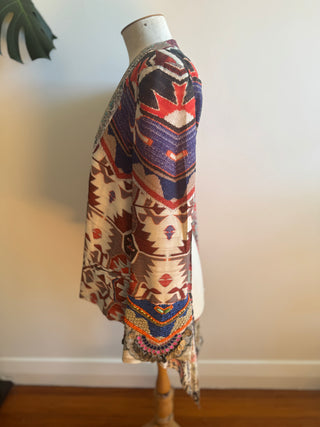 Vintage Camilla Blazer with Open Back - Crystals and Beaded details - Size 3 (10-12)
