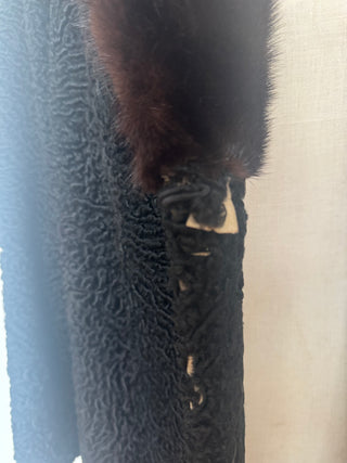 1960s-1970s Astrakahn Coat with Fur Collar