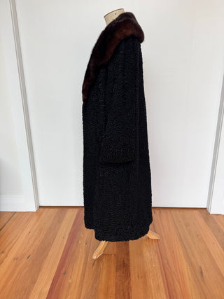 1960s-1970s Astrakahn Coat with Fur Collar