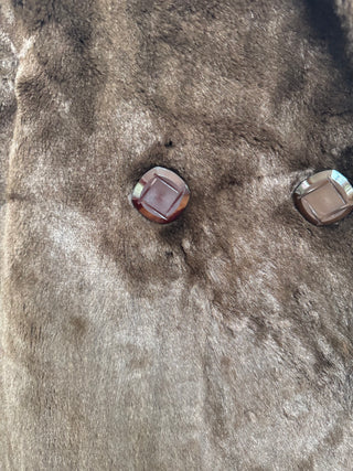 Deep Brown Faux Fur Coat