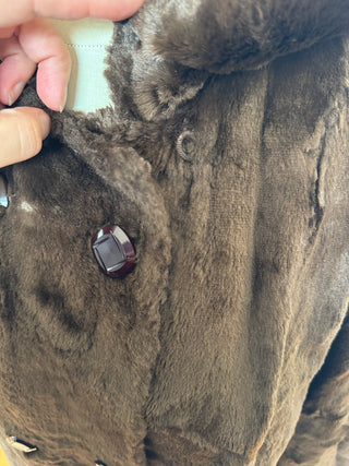 Deep Brown Faux Fur Coat