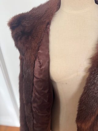 Vintage Fur with large collar - size 10-12