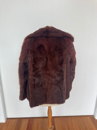 Vintage Fur with large collar - size 10-12