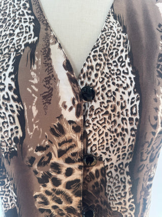 Vintage Animal print sleeveless vest