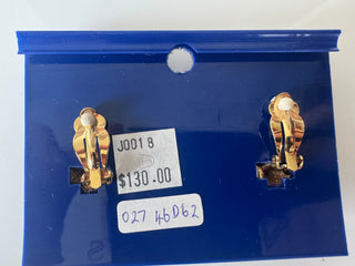 Vintage Costume Earrings -Signed Piscitelli - Made in USA