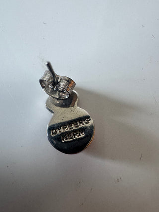 Dyrberg  Kern Silver and Pink Crystal Earrings