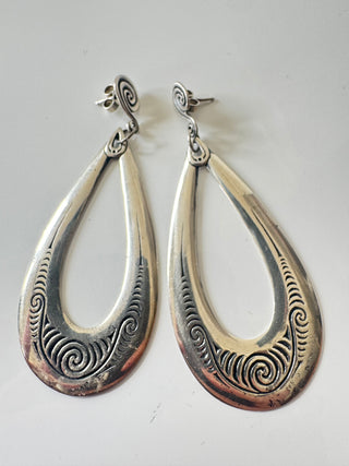 Sterling Silver Vintage Drop Earrings